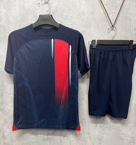 Customize 2023/24 Paris SG Home Royal Blue Soccer Uniform-DN