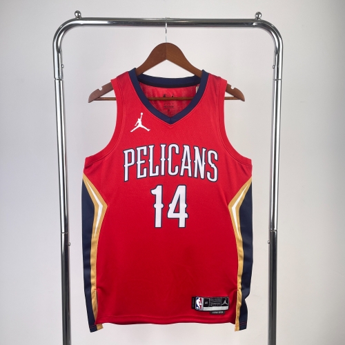 2023 Season Feiren LImited NBA New Orleans Pelicans Red #14 Jersey-311