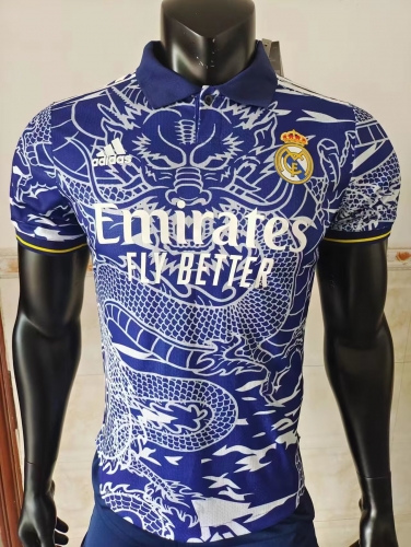 Player Version 2023-24 With Dragon Real Madrid Cyan Thailand Soccer Jersey AAA-MY