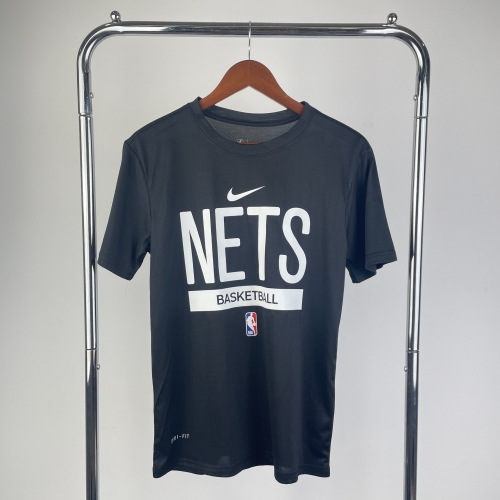 Quick-Dry 2023 Season NBA Brooklyn Nets Black T-Shirts-311