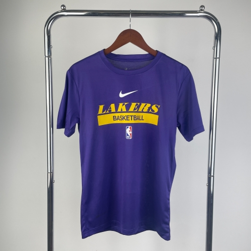 Quick-Dry 2023 Season NBA Los Angeles Lakers Purple T-Shirts-311
