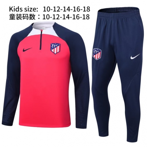 2023/24 Atletico Madrid Blue Kids/Youth Soccer Tracksuit Uniform-411