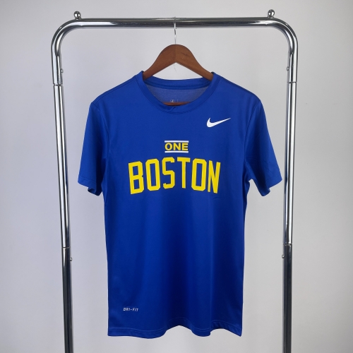 Quick-Dry 2023 Season NBA Boston Celtics Blue T-Shirts-311