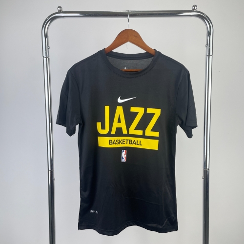 Quick-Dry 2023 Season NBA Utah Jazz Black T-Shirts-311