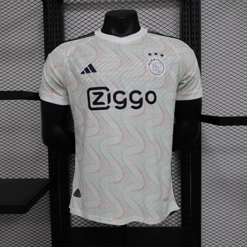 Player Version 2023/24 Ajax Away White Thailand Soccer Jersey AAA-308/2100