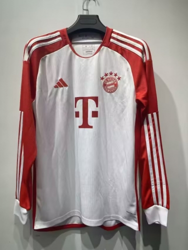 2023/24 Bayern München Home White & Red Thailand LS Soccer jersey AAA-410