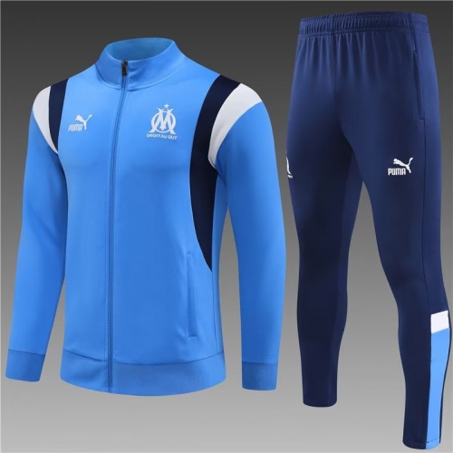 2023/24Olympique Marseille Cai Blue Jacket Uniform-801