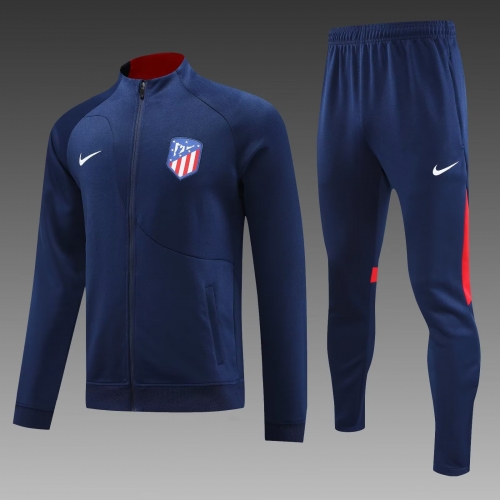 2023/24 Atletico Madrid Royal Blue Thailand Soccer Jacket Uniform-PO