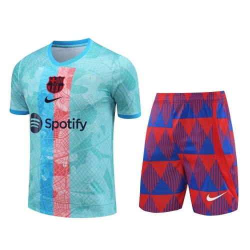 2023/24 Barcelona Light Blue Thailand Soccer Training Uniform-418