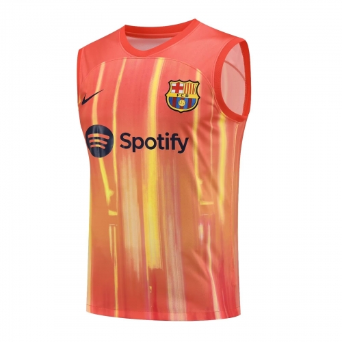 2023/24 Barcelona Orange Thailand Soccer Training Vest-418