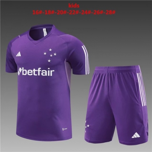 Kids 2023/24 Cruzeiro EC Purple  Kids/Youth Trackusit Uniform-801
