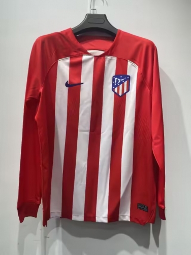 2023/24 Atlético Madrid Home Red LS Thailand Soccer Jersey AAA-410