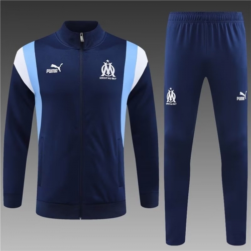 2023/24Olympique Marseille Royal Blue Jacket Uniform-801