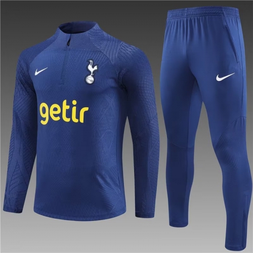 Player Version 2023/24 Tottenham Hotspur Royal Blue Thailand Soccer Tracksuit Uniform-801