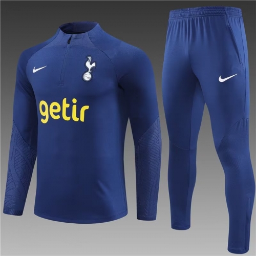 2023/24 Tottenham Hotspur Royal Blue Thailand Soccer Tracksuit Uniform-801