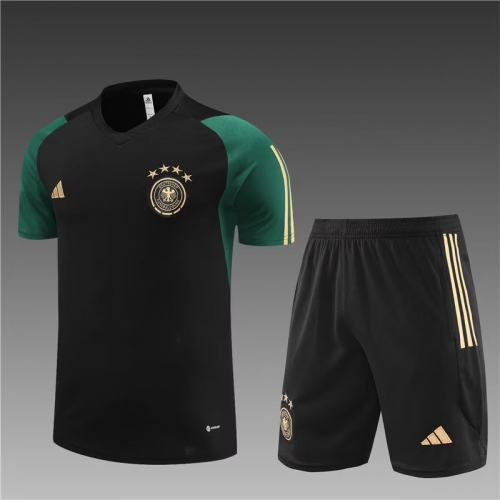 2023/24 Germany Black Shorts-Sleeve Thailand Soccer Uniform-801