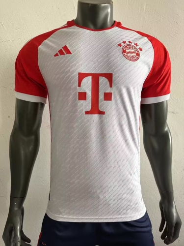 Player Version 2023/24 Bayern München Home White & Red Thailand Soccer Jersey AAA-MY/2100/703