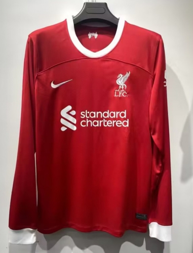 2023/24 Liverpool Home Red LS Thailand Soccer Jersey AAA-GDP/410