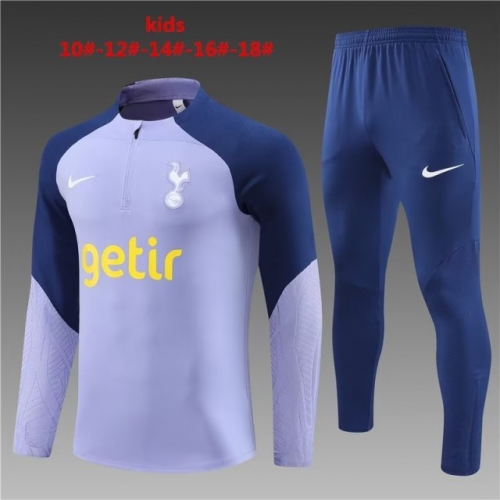 2023/24 Tottenham Hotspur Purple Kids/Youth Soccer Tracksuit Uniform-801