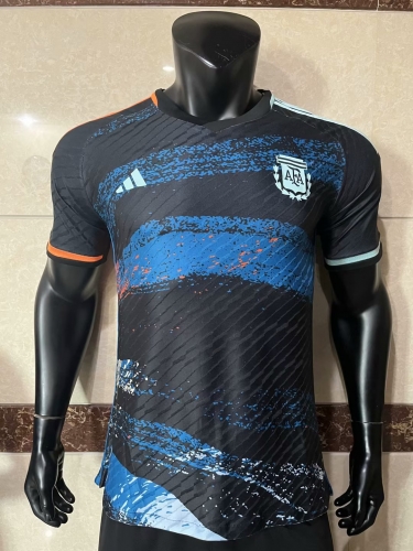 Player Version World Cup Argentina Blue & Black Thailand Soccer Jersey-308