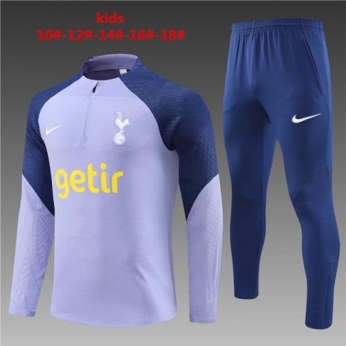 2023/24 Tottenham Hotspur Purple Kids/Youth Soccer Tracksuit Uniform-801