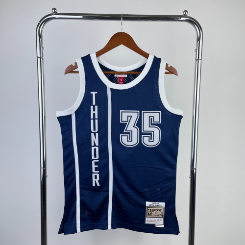 MN Hot Press 2015-2016 Retro Version NBA Oklahoma City Thunder Royal Blue #35 Jersey-311