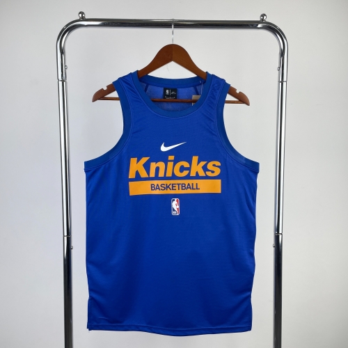 2023 Season NBA New York Knicks Blue Training Jersey-311