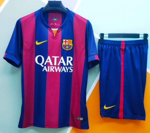 14-15 Retro Version Barcelona Royal Blue Soccer Uniform-TJ