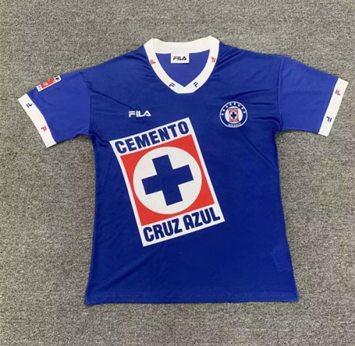 96 Retro Version Cruz Azul Home Blue Thailand Soccer Jersey AAA-1040