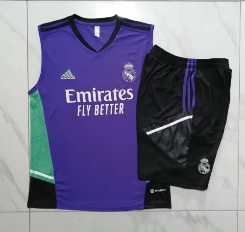 2023/24 Real Madrid Purple Thailand Tracksuit Vest Uniform-815