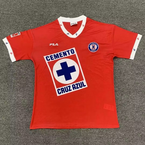 96 Retro Version Cruz Azul 2nd Away Red Thailand Soccer Jersey AAA-1040