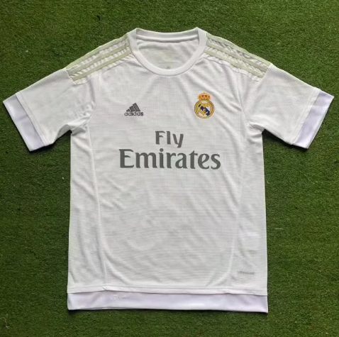 15-16  Retro Version Real Madrid Home White Thailand Soccer Jersey AAA-301
