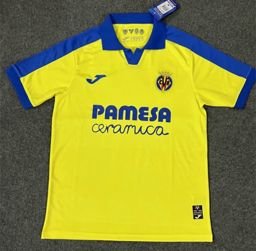 100th Special Version Villarreal CF Yellow Turndown Soccer Jersey AAA-709/410/47