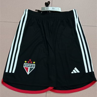 2023/24 São Paulo FC Away Black Thailand Soccer Shorts-315