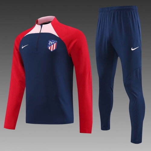 2023/24 Atletico Madrid Royal Blue Thailand Soccer Tracksuit Uniform-PO