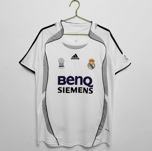 2006/07 Retro Version Real Madrid Home White Thailand Soccer Jersey AAA-710/811/601
