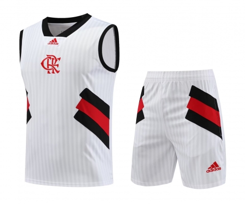 2023/24 CR Flamengo White Thailand Soccer Training Vest Uniform-418