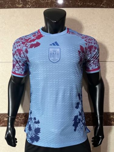 Player Version 2023/24 Spain Away White & Blue Thailand Soccer Jersey AAA-16/2100/888