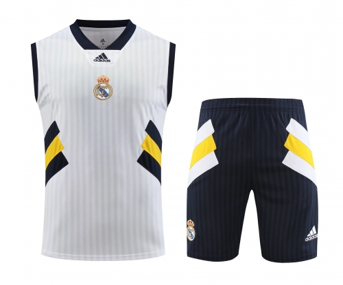2023/24 Real Madrid White Thailand Soccer Training Vest Uniform-418