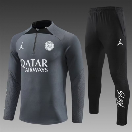 2023/24 Paris SG Dark Gray Thailand Soccer Uniform-801