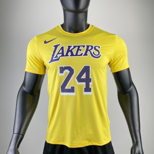 2022/23 NBA Los Angeles Lakers #24 Yellow Quick Dry Shirts-311