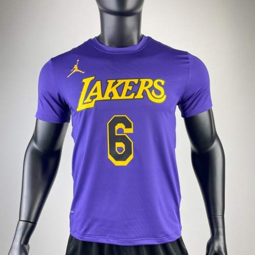 2022/23 NBA Los Angeles Lakers #6 Purple Quick Dry Shirts-311