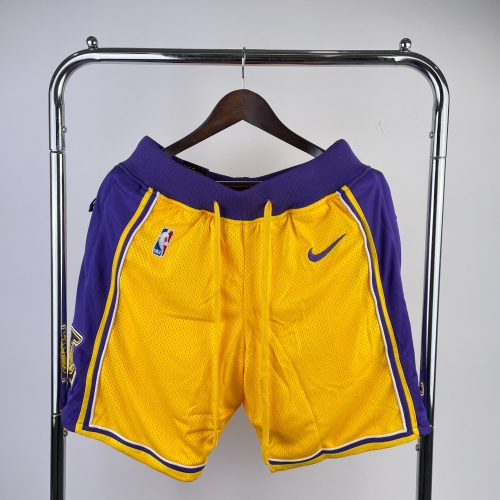 Los Angeles Lakers Blue & Yellow NBA Shorts-311