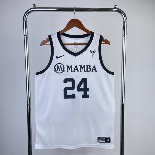 Mamba NBA Los Angeles Lakets White Kobe #24 Jersey-311