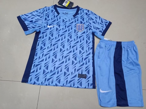 Kids 2023/24 World Cup Women England Blue & White Kids/Youth Soccer Uniform-507/SKE/A