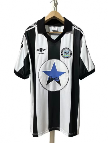 1980-82 Retro Version Newcastle United Home Black & White Thailand Soccer Jersey AAA-2011