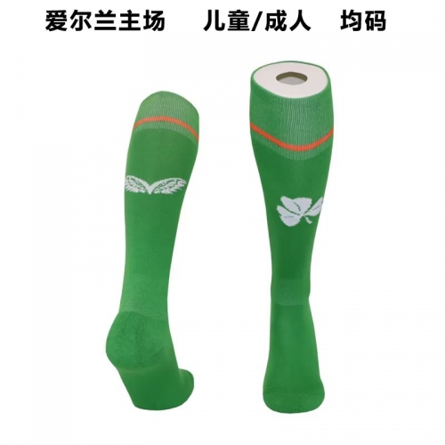 2023/24 Ireland Home Green Adult/Kids Thailand Soccer Socks