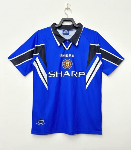 96-97 Retro Version Manchester United Blue Thailand Soccer Jersey AAA-710/908/811