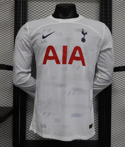 Player Version 2023/24 Tottenham Hotspur Home White LS Thailand Soccer Jersey AAA-2100/16