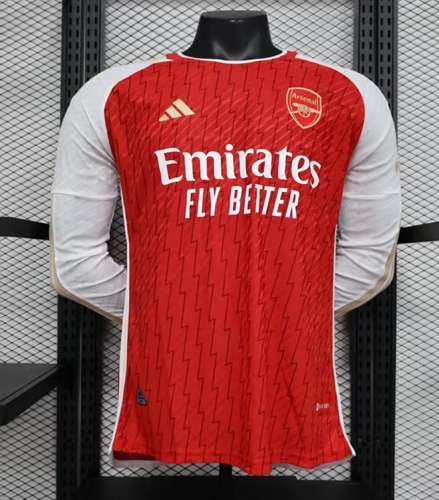 Player Version 2023/24 Arsenal Home Red LS Thailand Soccer Jersey AAA-888/16/2100